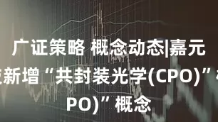 广证策略 概念动态|嘉元科技新增“共封装光学(CPO)”概念